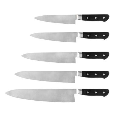 China Disposable Custom Cheap 3CR13 Stainless Steel Gyuto Knife Set With ABS Handle Kitchen Slicing Vegetable Meat Cleaver Butcher Chef Knife for sale