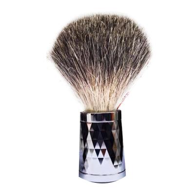 China Shaving Brush Shiny Handle Men's Metal Grit Diamond Badger Shaving Hair Brush with Safety Razor for Men /woman Shaving Razor Face Cleaning for sale