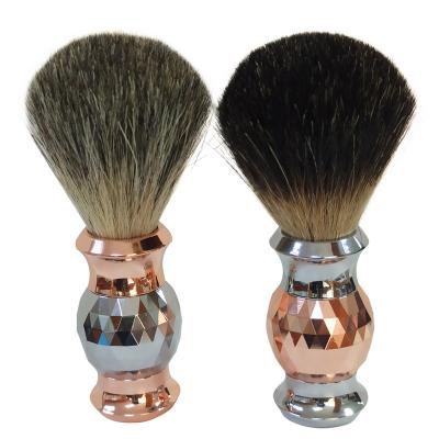 China Shaving Brush New Arrival Glitter Shaving Brush OEM Wholesale Barber Shaving Razor Set Badger Hair Metal Handle Beard Brush With Woman for sale