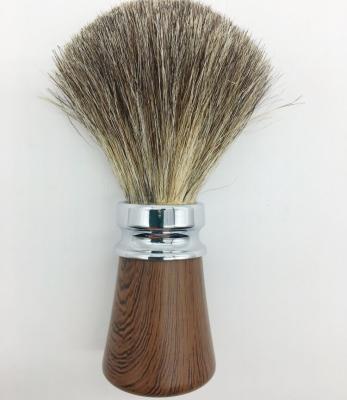 China Factory Wholesale Shaving Brush Shaving Kit For Men Wood Grain Handle Badger Hair Shaving Brush for sale