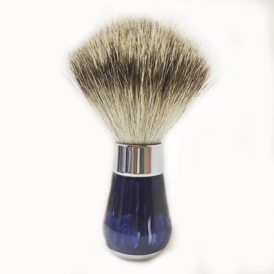 China Blue Pearl Shaving Cream Brush Handle Men Customized Shaving Brush Hign Quality Shaving Synthetic Razor Badger Hair Shaving Brush for sale