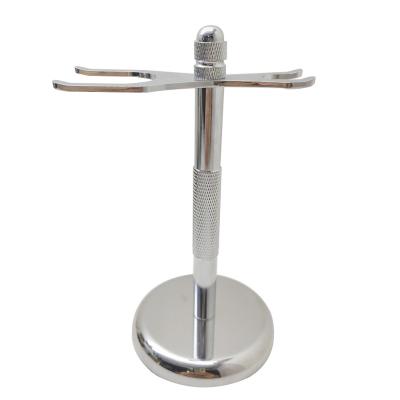 China Wholesale High Quality Metal Shaving Razor Set Men Shaving Stand With Shaving Brush Holder Razor Holder for sale