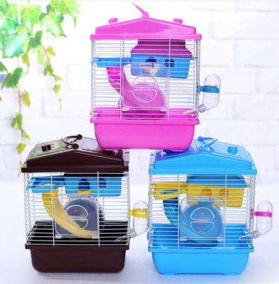 China Wholesale Custom Breathable Luxury Foldable Pet Carrier Cage Guinea Pig Castle Portable Hamster Cage for sale