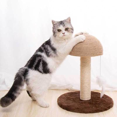 China Viable Wholesale Cat Climbing Scratching Post Cat Climbing Platform Mini Mushroom Cat Climbing Platform for sale