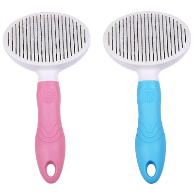 China Viable Supply Wholesale Grooming Factory Non-slip Cat Dog Brush Pet Hair Removal Handle Massage Comb for sale