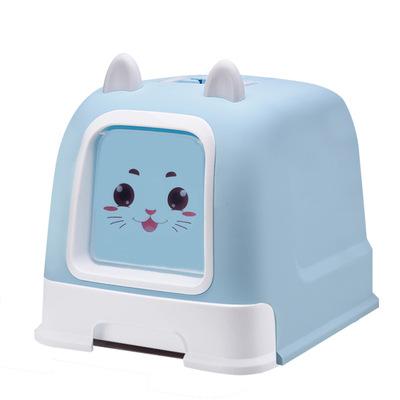 China Sustainable Cute Pattern Closed Trash Can Toilet Pet Janitor Enclosed Drawer Type Trash Can for sale