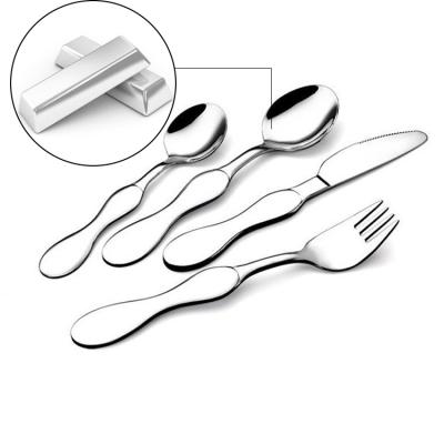 China Custom Cute Funny Viable Baby Dinnerware Sets Mini Spoon Set Silverware Kid 18/10 Metal Kids Flatware Set for sale