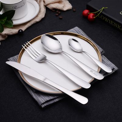 China Reusable Stainless Steel Rose Gold Flatware Viable Classic Flatware Silverware 304 Knife and Fork Spoon Sets for sale