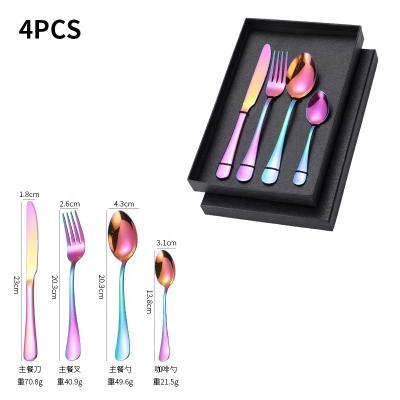 China Viable Gold Stainless Steel Metal Spoon Fork And Knife Cutlery Set for sale