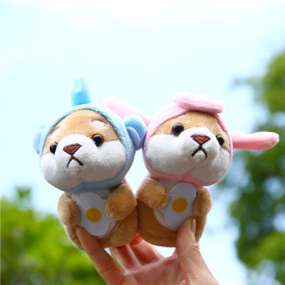 China Creative Small Key Chain Stuffed Animals Shiba Inu Christmas Birthdays Gift Cute Dangling Toys Stuffed Animals for sale