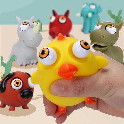 China Animal Compression Toy Boom Out Eyes Doll Silicone Cartoon Antistress Panda Fidget Toys Silicone Figure Relaxation Decompression for sale