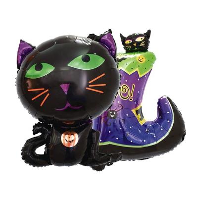 China Halloween Foil Spider/Happy Bat/Pumpkin/Cat/Wings/Ghost Halloween Foil Balloon for sale