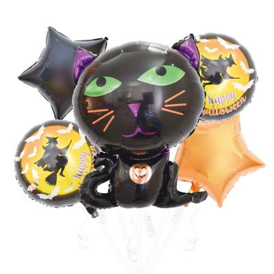 China Foil Halloween Balloons Boot Vampire Cat Pumpkin Foil Balloon Halloween Party Decorations Helium Balloons Sets for sale