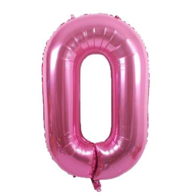 China Foil New Arrival 2022 Jumbo 40 Inch Pink Number Balloons For Birthday Party Decoration, Giant Number Foil Balloons for sale