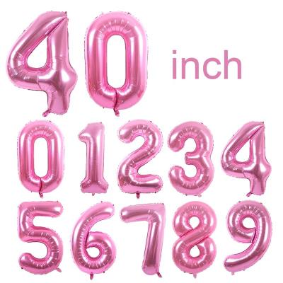 China Foil Hot Selling 40 Inch Foil Number Balloons, Factory Good Quality Number Shaped Helium Balloons for sale