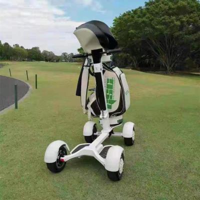 China Golf Trolley Push Cart 4 Wheel Easy Foldden Four Wheel Push Golf Buggy 4 Wheel Electric Golf Cart Scooter for sale