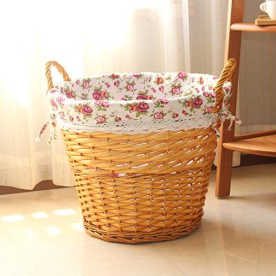 China Top Selling Sustainable Laundry Hand & Woven Hamper Dirty Laundry Hamper With Carry Handles Wicker Storage Organizer Container for sale