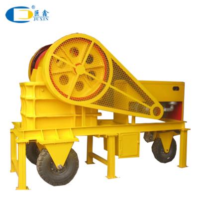 China Crude crushing all kinds of construction stone waste diesel engine mobile jaw crusher for sale