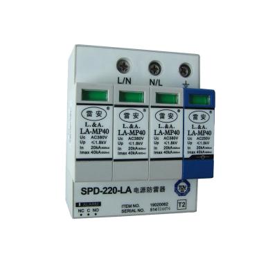 China TUV 3+1 SPD-220-LA Single Phase 40KA 220v Surge Protector for sale