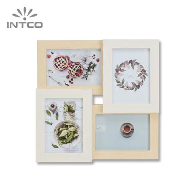 China INTCO Japanese 4 Square Decorative Hot Selling Classic Decorative Wall Collage Picture Photo Multi Opening Frame for sale