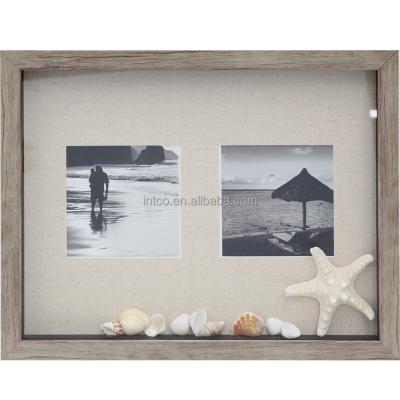 China decorative table top photo frame for hourse INTCO seascape photo shadow box note glass panel for sale