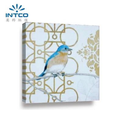 China Any Style INTCO Home Decor Available 23x23 Inches Bird Butterfly Canvas Oil Painting for sale