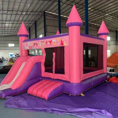 China Lightweight ; Happy Inflatable Trampoline Easy Setup And Instant Inflation Bounce House Castle Air Bounce Inflatable House For Kid for sale