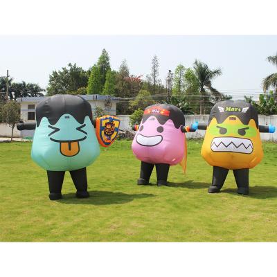 China Lightweight ; Easy Setup Puppet Shop Opening Walking Mascot And Big Inflation Holiday Party Halloween Costume Cartoon Giant Inflatable Outdoor Blowup Doll for sale