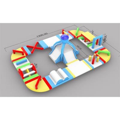 China Lightweight ; Easy Setup and Instant Inflation Water Fighter Big Inflatable Course for Water Park Equipment Inflatable Water Park for Kid and Adult for sale