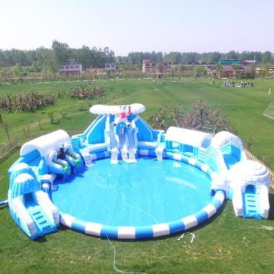 China Lightweight ; Easy Setup and Instant Inflation Summer Pool Bouncer Commercial Inflatable Water Slide with Pool for Adults Water Slide Park for sale