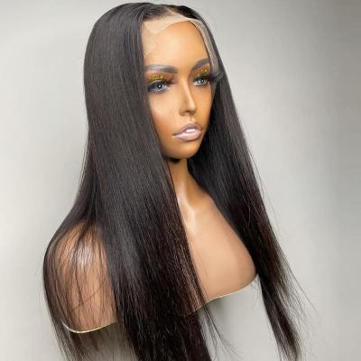 China Raw Unprocessed Brazilian Human Hair Color Straight 100% Virgin Body Wave 13X4 Full Lace Front Wigs With Bangs For Women for sale