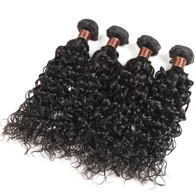 China Curly Mink Brazilian Hair Extension Cuticle Loop 10A Grade Lined Stars Water Wave Brazilian Hair 5 Bundles Sellers Black for sale