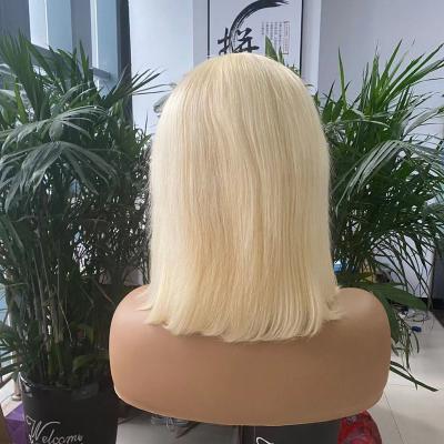 China Hd transparent mosaiky glueless gs swiss cheap body wave with free shipping 613 short for blonde color women wigs hair lace front for sale