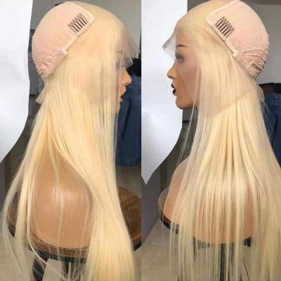 China Body Wave 613 Blonde 360 ​​Lace Front 250 Density Bob Bang Lace Front Afro Wholesale Virgin Brazilian Curly Full With Baby Hair Hair Wigs for sale