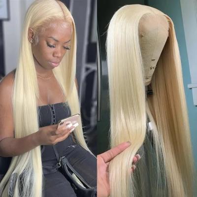 China Body Wave Wholesale Price 613 Human Hair Wig 10-30 Inch Straight Blonde Lace Front Wig Virgin Hair Full Braid Wigs For Women for sale