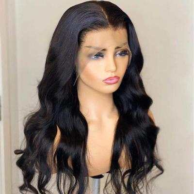 China Thin Swiss Lace Front Wigs Raw Preplucked Bleached Knots 360 HD Full Lace Brazilian Virgin Hair Full Lace Wigs Transparent Hair for sale