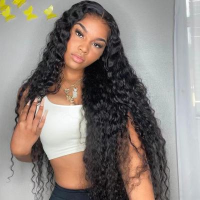 China HD Natural Body Wave Water Wave Virgin Lace Curly Raw Human Hair Wigs Dropshipping Preplucked Baby Unprocessed Cuticle Aligned for sale