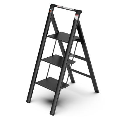 China Folding Ladders Easy To Carry High Quality Indoor Grade 3 Aluminum Non-slip Thickened Free Standing Step Ladder/Lightweight Folding Stairs for sale