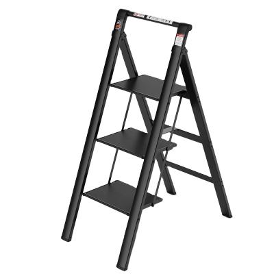 China Folding ladders manufacturers burst direct sales wholesale price universal home garden stool 3 step decoration space saving folding ladder for sale