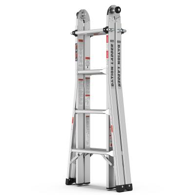 China Folding Ladders Extension Portable Vertical Folding Ladder Universal Aluminum Telescopic Flexible Ladder for sale