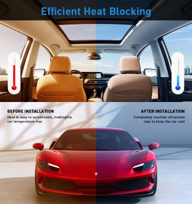 China 1 VLT-film voor auto-ruitjes met pleisterverf 5% 15% 35% 50% Carbon Car Tint Film Te koop