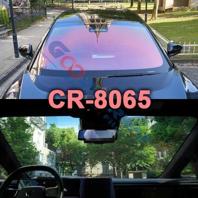 China 83% CR-8065 Red Sunshine Chameleon Film For Car Clear Vision 2mil for sale