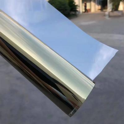 China UVR 80% IRR 90% Tea Silver Building Window Film 2mil 1.52m X 30m for sale