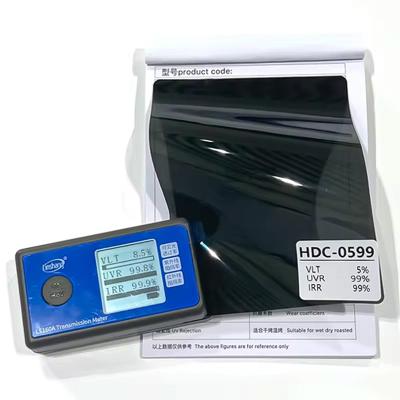 China Clear Vison Stable No Fading HDC-0599 5% Dark Black CAE Nano Ceramic Film Tint Solar Control for sale