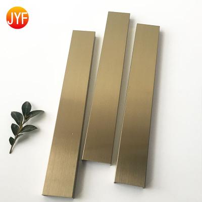 China ZZ9907 Modern Bronze Hairline 304 Stainless Steel Decorative Curve Trim Supply Ceiling Metal Materials for sale