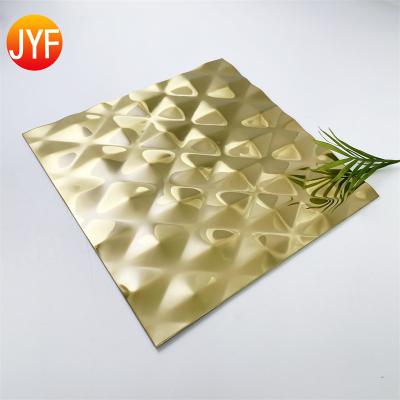 China Original H122 Villa Factory Gold Stainless Steel Decorative Sheet Embossing Colored Sheet for sale