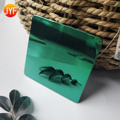 China Custom Decorative 316 Engineering Mirror Material ZZ998 Green Cold Rolled Stainless Steel Color Sheet Price Per Kg for sale