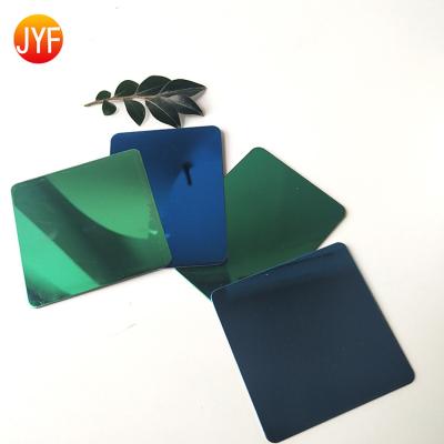 China Custom Engineering H521 Factory Wholesale 201 Grade Emerald Green Polished Stainless Steel Mirror Bright Sheet for sale