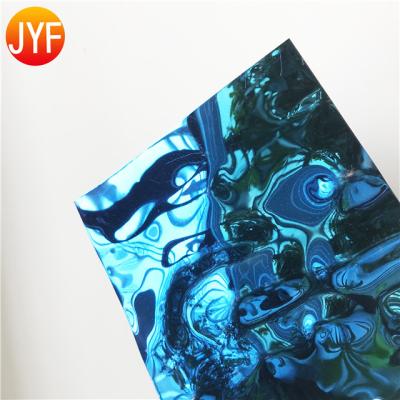 China Wall Decoration Engineering ZZ9918 Mirror Blue 1MM Stainless Steel Sheet Custom Cheap Super Thick Price for sale