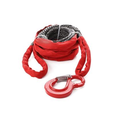 China Best Quality UHMWPE 30000 Pound Tension Double Braided 12 Mm Synthetic Tow Rope For Offroad 4x4 Recovery for sale